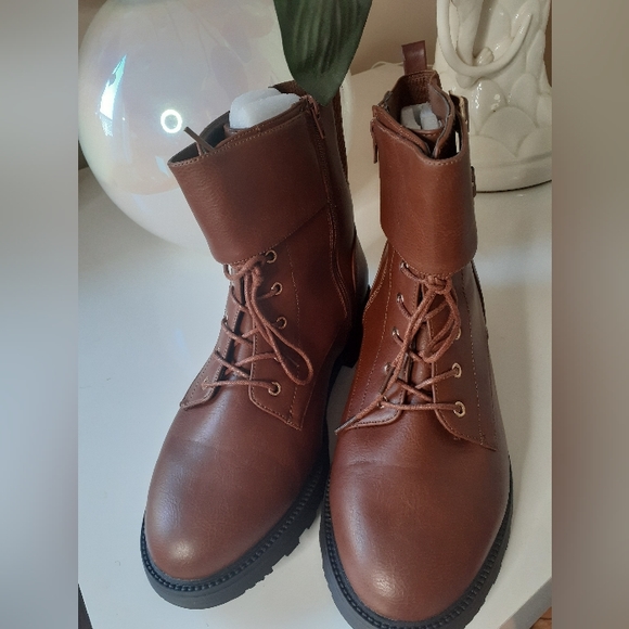 Brown Combat Boots - Picture 1 of 6